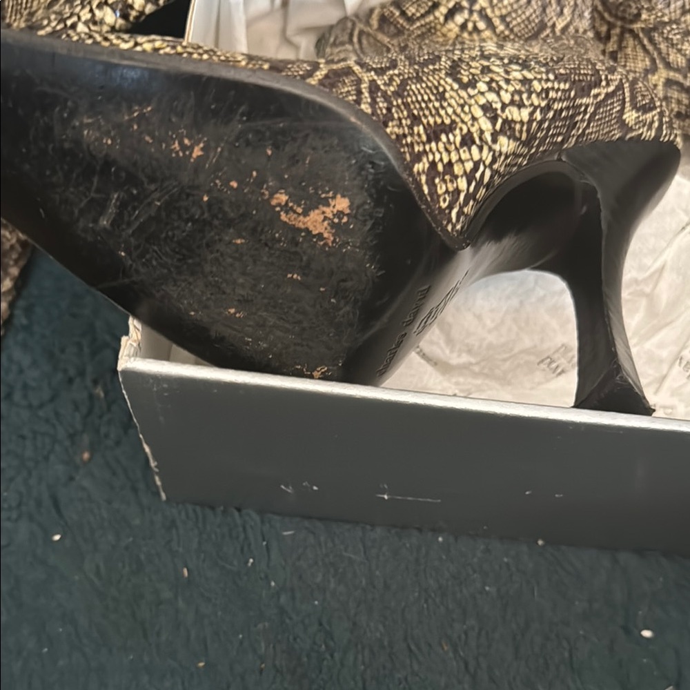 Snakeskin Patterned Boots - image 7